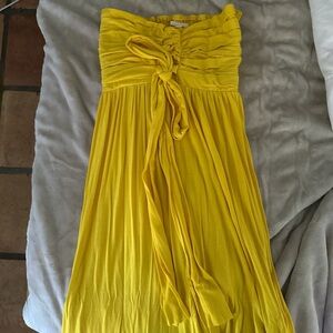 Strapless Yellow Dress